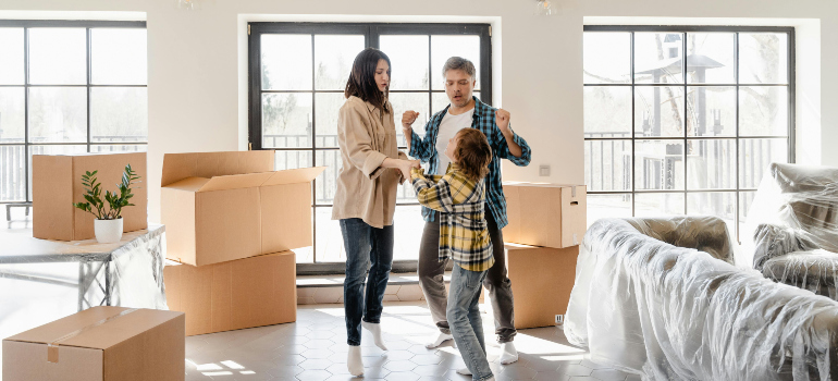 family preparing for a move with marietta movers