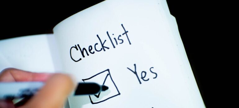 Person Marking Check on office move checklist