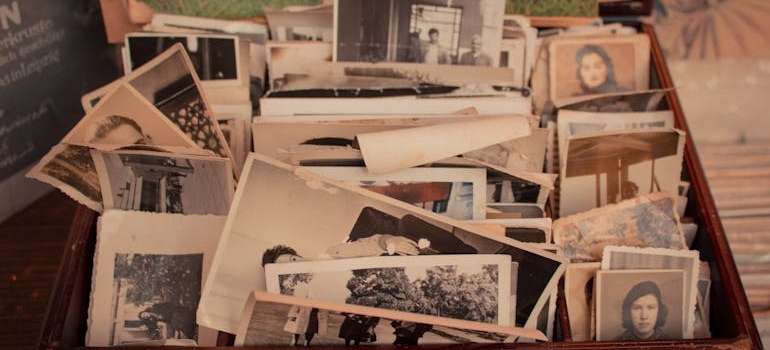 old photos in a box
