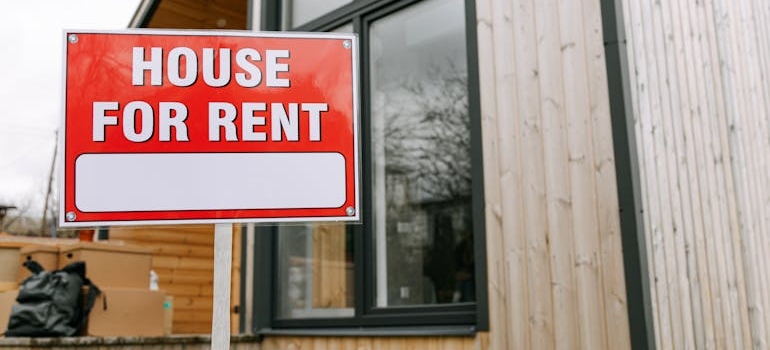 'for rent' sign