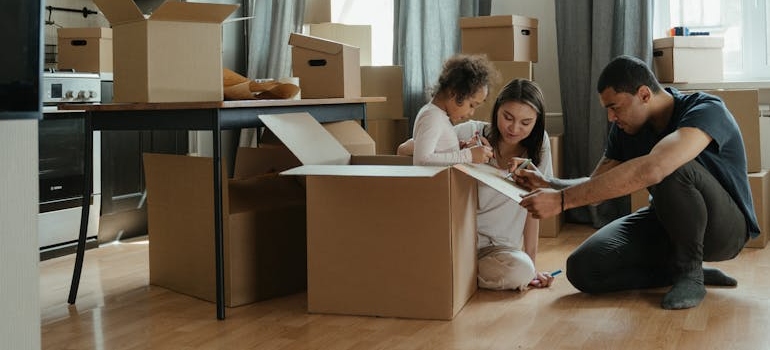 a family trying to declutter and pack like a minimalist