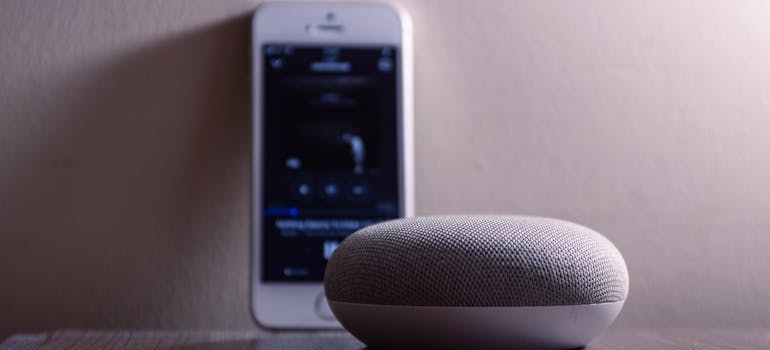 smartphone and speaker
