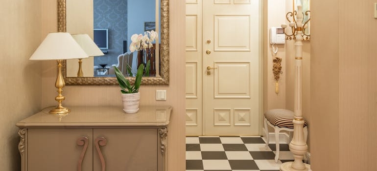 an interior hallway as the inspiration to create a welcoming and functional entryway